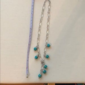 Turquoise and silver necklace